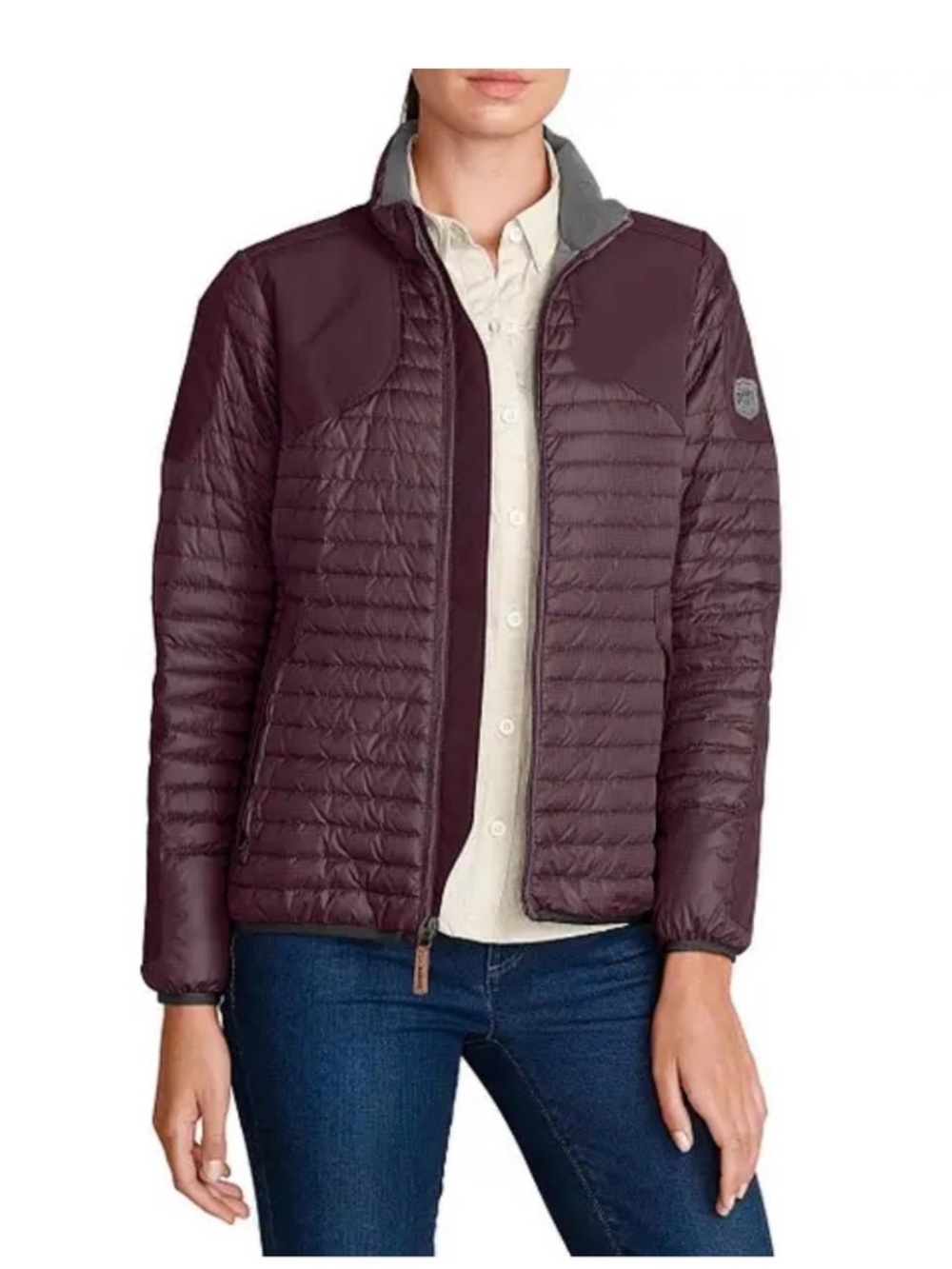 Eddie Bauer Women's MicroTherm® StormDown® Field Jacket, Dk Berry Size S